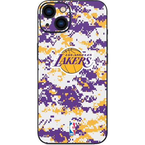 NBA Los Angeles Lakers Digi Camo iPhone 15 Plus Skin