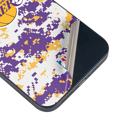 NBA Los Angeles Lakers Digi Camo iPhone 15 Plus Skin