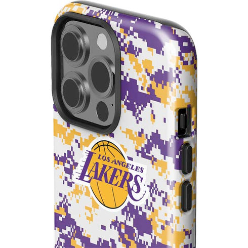 NBA Los Angeles Lakers Digi Camo iPhone 15 Pro Impact Case