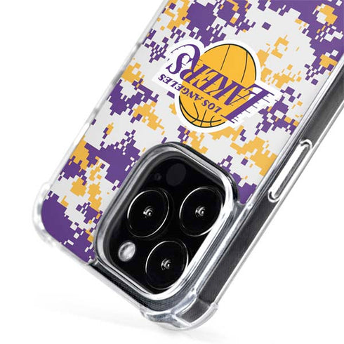 NBA Los Angeles Lakers Digi Camo iPhone 15 Pro MagSafe Case