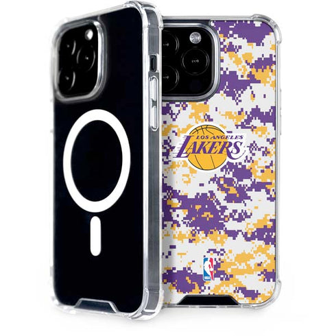 NBA Los Angeles Lakers Digi Camo iPhone 15 Pro Max MagSafe Case
