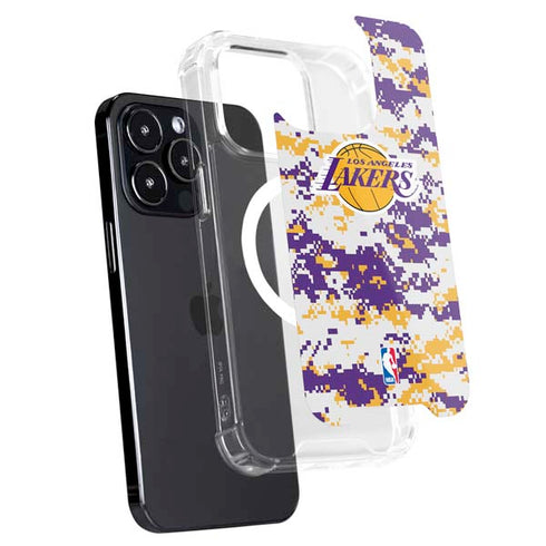NBA Los Angeles Lakers Digi Camo iPhone 15 Pro Max MagSafe Case