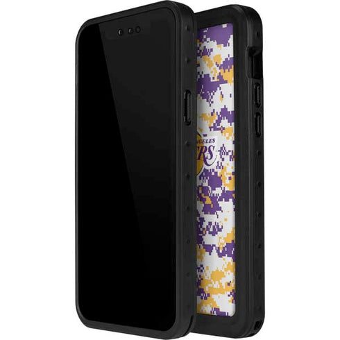 NBA Los Angeles Lakers Digi Camo iPhone 14 Pro Max Waterproof Case