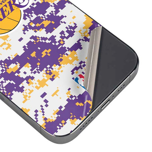 NBA Los Angeles Lakers Digi Camo iPhone 15 Pro Skin