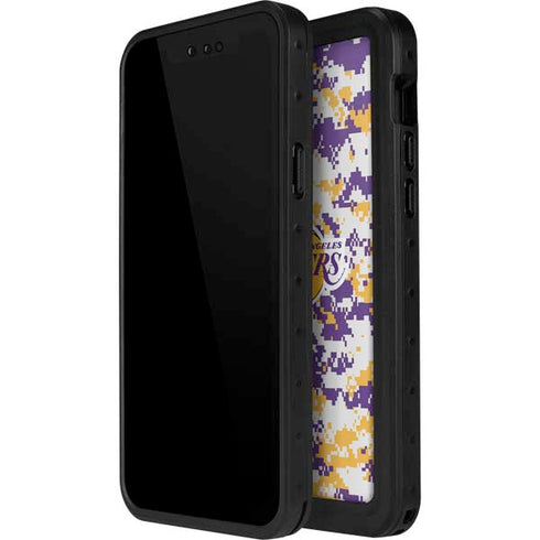 NBA Los Angeles Lakers Digi Camo iPhone 15 Plus Waterproof Case