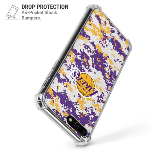 NBA Los Angeles Lakers Digi Camo iPhone 7/8 Plus Clear Case