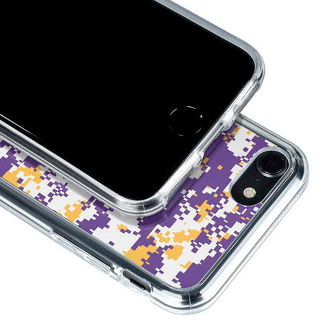 NBA Los Angeles Lakers Digi Camo iPhone SE (2nd & 3rd Gen) Clear Case