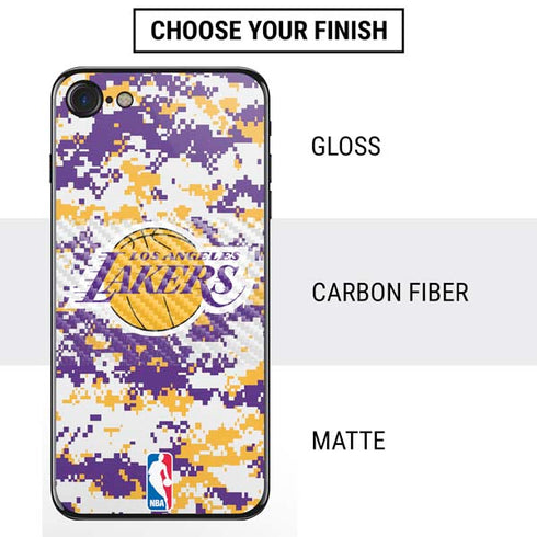 NBA Los Angeles Lakers Digi Camo iPhone SE (2nd & 3rd Gen) Skin