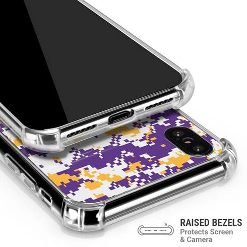 NBA Los Angeles Lakers Digi Camo iPhone XS Max Clear Case
