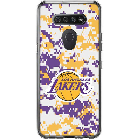 NBA Los Angeles Lakers Digi Camo LG K51/Q51 Clear Case