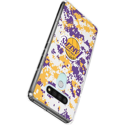 NBA Los Angeles Lakers Digi Camo LG Stylo 6 Clear Case