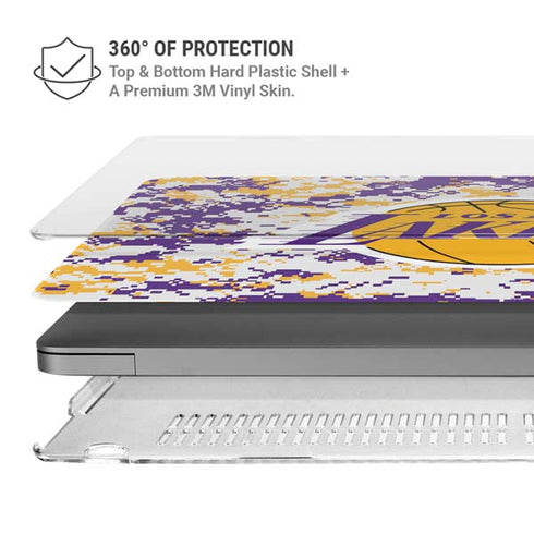 NBA Los Angeles Lakers Digi Camo MacBook Pro 16in (2021-25) Case plus Skin