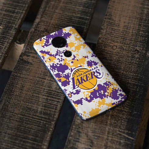 NBA Los Angeles Lakers Digi Camo Moto E5 Plus Skin