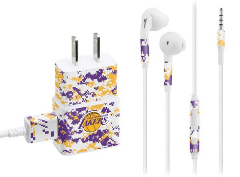 NBA Los Angeles Lakers Digi Camo Phone Charger Skin