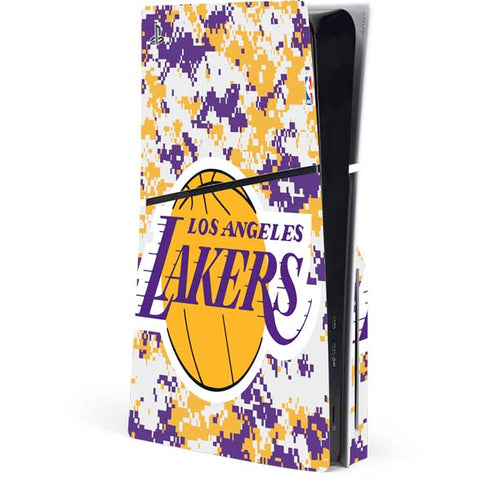 NBA Los Angeles Lakers Digi Camo PS5 Slim Disk Console Skin