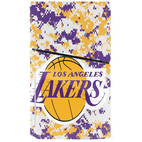 NBA Los Angeles Lakers Digi Camo PS5 Slim Disk Console Skin