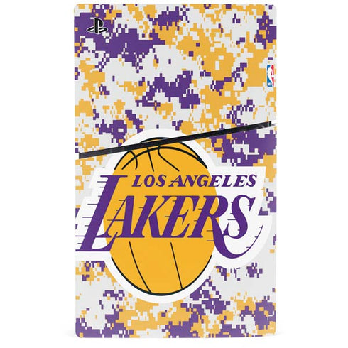 NBA Los Angeles Lakers Digi Camo PS5 Slim Digital Edition Bundle Skin