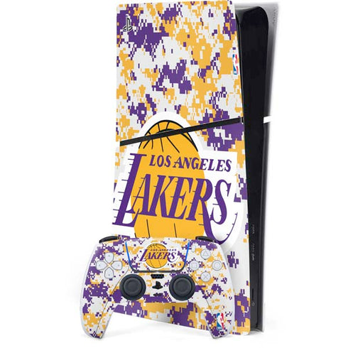 NBA Los Angeles Lakers Digi Camo PS5 Slim Digital Edition Console Skin