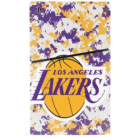 NBA Los Angeles Lakers Digi Camo PS5 Slim Digital Edition Console Skin