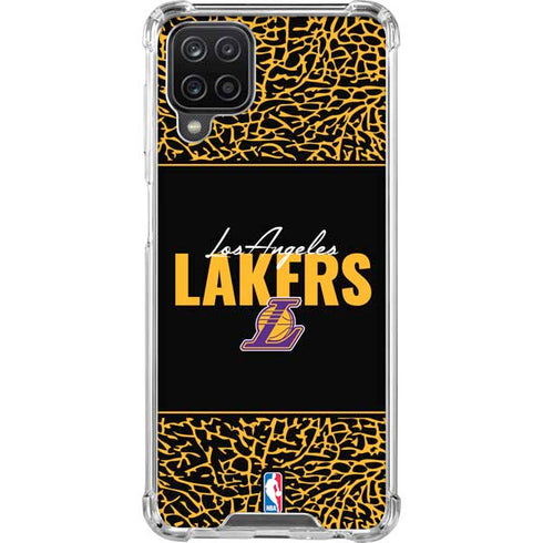 NBA Los Angeles Lakers Elephant Print Galaxy A12 Clear Case