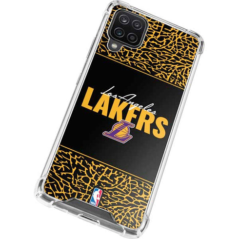 NBA Los Angeles Lakers Elephant Print Galaxy A12 Clear Case