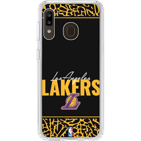 NBA Los Angeles Lakers Elephant Print Galaxy A20 Clear Case