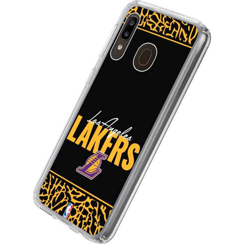 NBA Los Angeles Lakers Elephant Print Galaxy A20 Clear Case