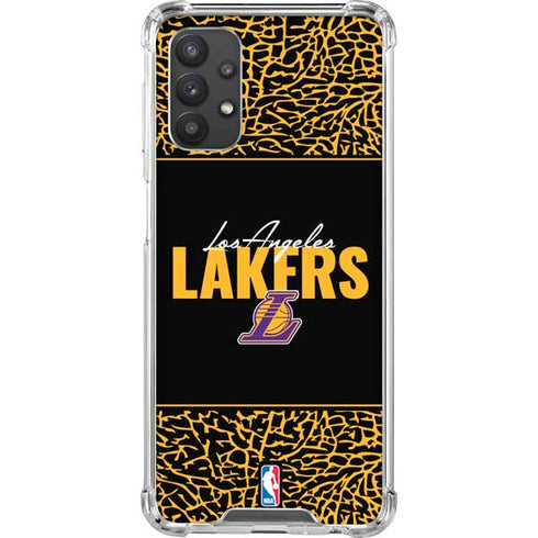 NBA Los Angeles Lakers Elephant Print Galaxy A32 5G Clear Case