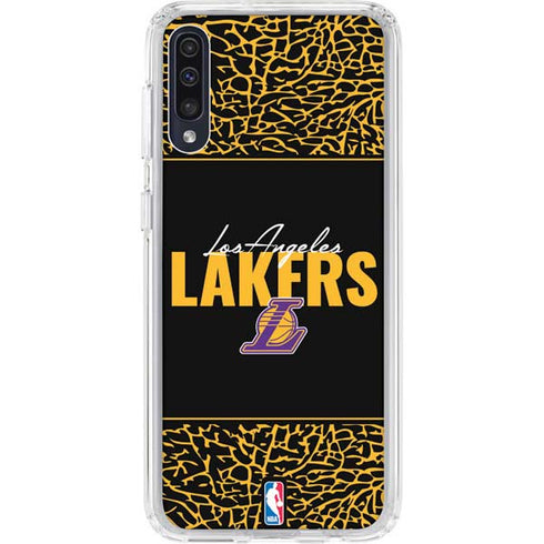 NBA Los Angeles Lakers Elephant Print Galaxy A50 Clear Case