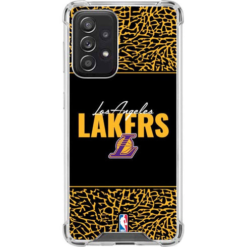 NBA Los Angeles Lakers Elephant Print Galaxy A52 5G Clear Case