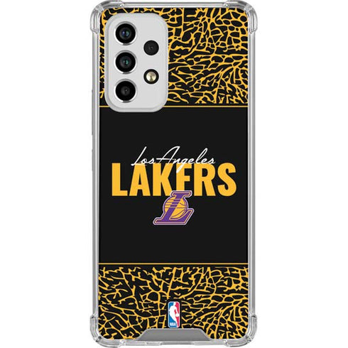 NBA Los Angeles Lakers Elephant Print Galaxy A53 5G Clear Case