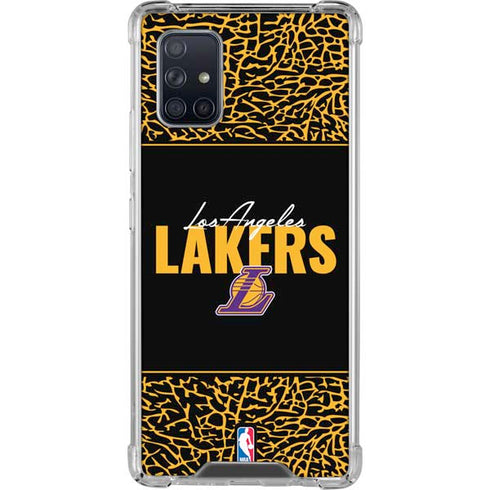NBA Los Angeles Lakers Elephant Print Galaxy A71 5G Clear Case