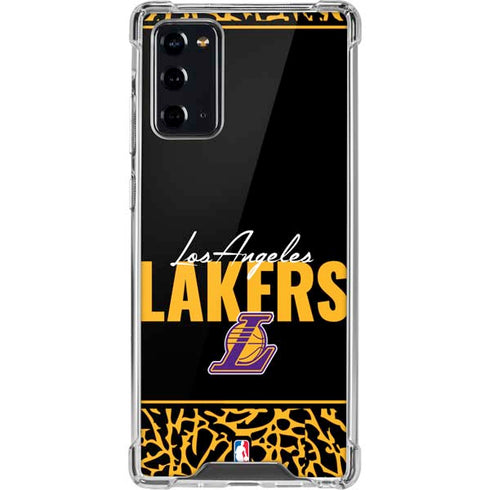 NBA Los Angeles Lakers Elephant Print Galaxy Note20 5G Clear Case