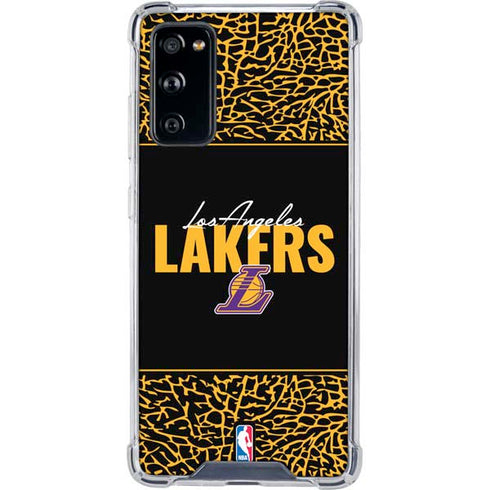 NBA Los Angeles Lakers Elephant Print Galaxy S20 FE Clear Case