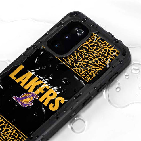 NBA Los Angeles Lakers Elephant Print Galaxy S20 Waterproof Case