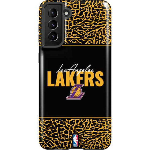 NBA Los Angeles Lakers Elephant Print Galaxy S21 Plus 5G Pro Case