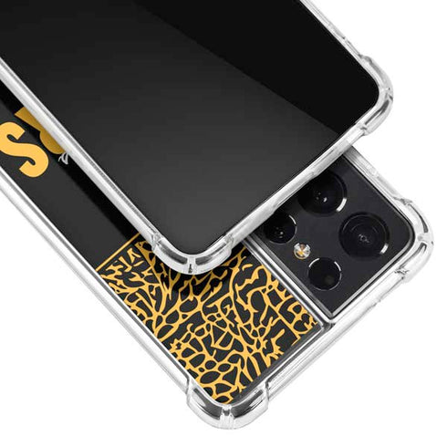 NBA Los Angeles Lakers Elephant Print Galaxy S21 Ultra 5G Clear Case