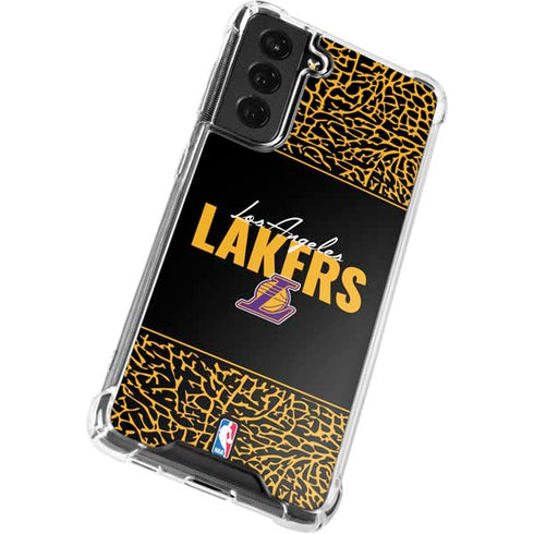 NBA Los Angeles Lakers Elephant Print Galaxy S22 Plus Clear Case