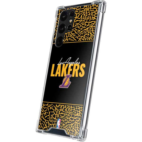 NBA Los Angeles Lakers Elephant Print Galaxy S22 Ultra Clear Case