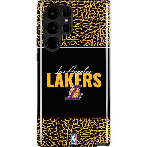 NBA Los Angeles Lakers Elephant Print Galaxy S22 Ultra Pro Case