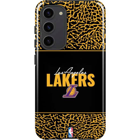 NBA Los Angeles Lakers Elephant Print Galaxy S23 Plus Pro Case
