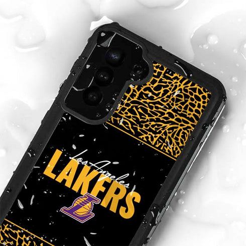 NBA Los Angeles Lakers Elephant Print Galaxy S23 Waterproof Case