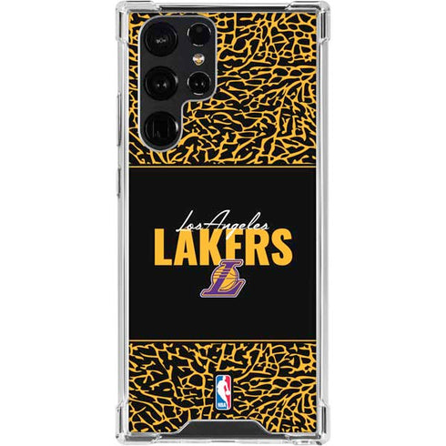 NBA Los Angeles Lakers Elephant Print Galaxy S24 Ultra Clear Case