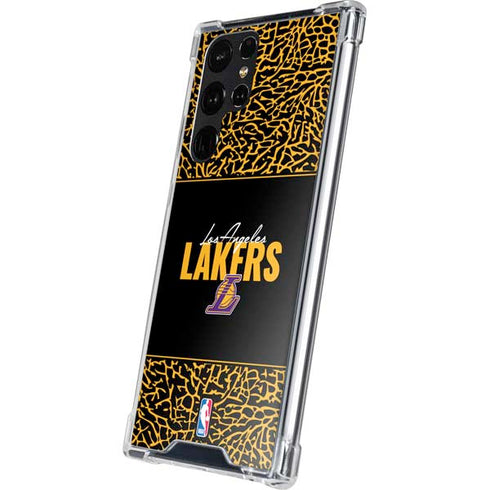 NBA Los Angeles Lakers Elephant Print Galaxy S24 Ultra Clear Case