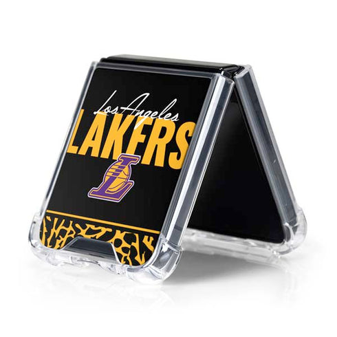 NBA Los Angeles Lakers Elephant Print Galaxy Z Flip5 5G Clear Case
