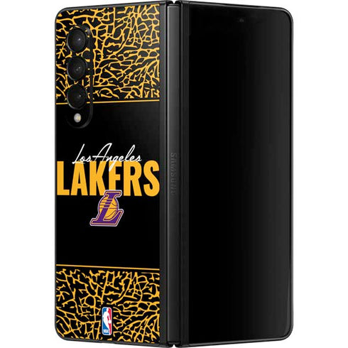 NBA Los Angeles Lakers Elephant Print Galaxy Z Fold3 5G Skin