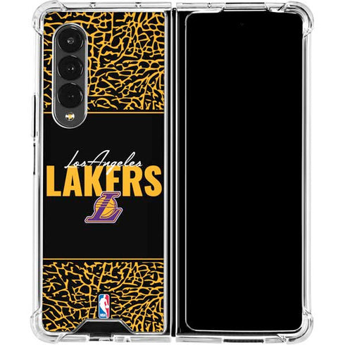 NBA Los Angeles Lakers Elephant Print Galaxy Z Fold4 5G Clear Case