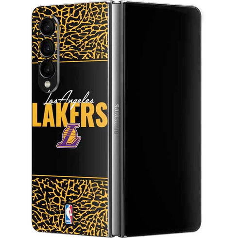 NBA Los Angeles Lakers Elephant Print Galaxy Z Fold4 5G Skin
