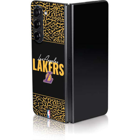 NBA Los Angeles Lakers Elephant Print Galaxy Z Fold5 5G Skin