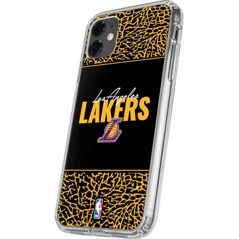 NBA Los Angeles Lakers Elephant Print iPhone 11 Clear Case